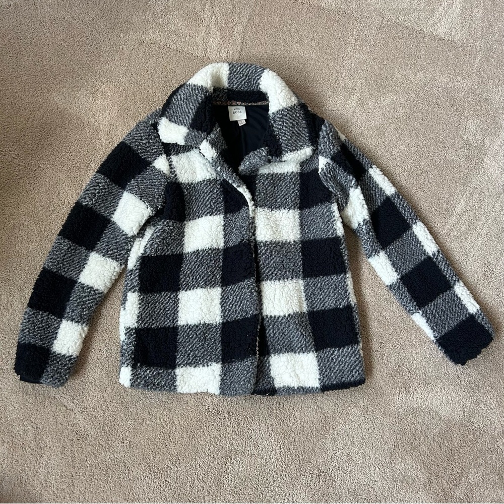 Sherpa Black and White Checkered Jacket